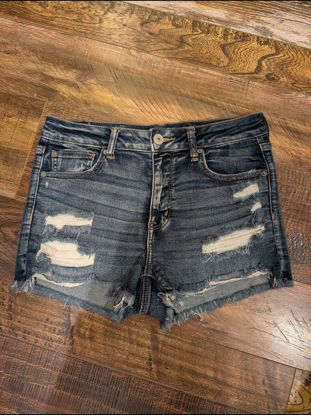 American Eagle Next Level Stretch Distressed Jean Shorts